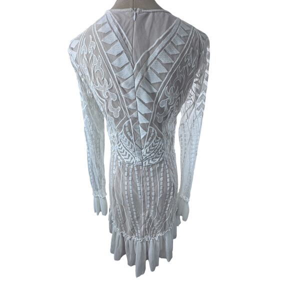 NWT!! "Mello Molly" Midi Dress Lace Needs Stitched On Ruffle Cottage Core Hoco - Picture 4 of 15